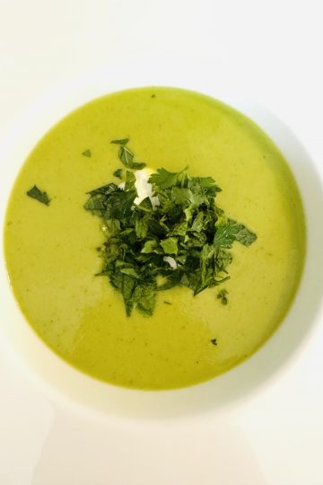 Erbsensuppe, ganz schön fein